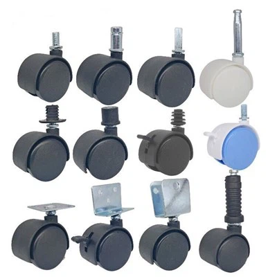 Rodízios para carrinhos médicos com rodas duplas